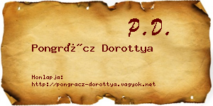 Pongrácz Dorottya névjegykártya